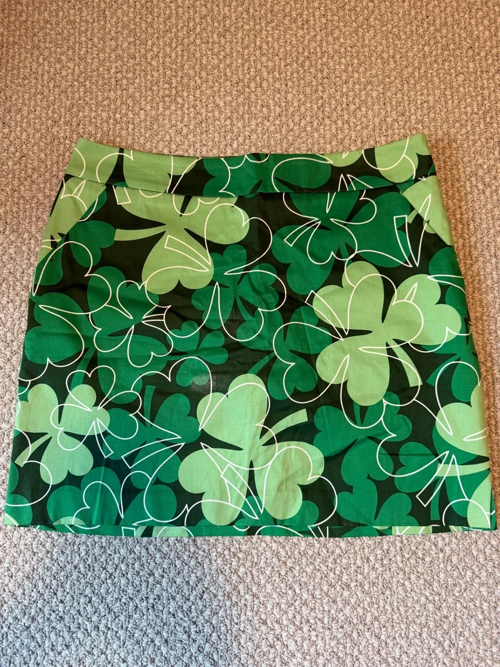 Loudmouth NWOT Golf Lucky Shamrock Clover Skort Green Size 12